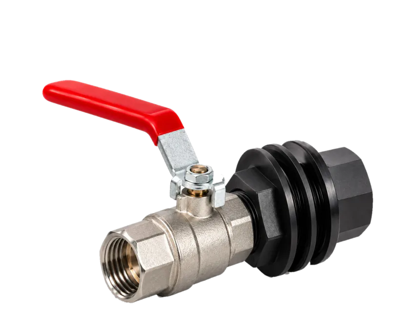 Ball valve with tank connector